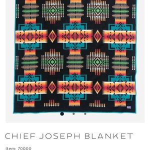 NWT PENDLETON CHIEF JOSEPH TWIN BLANKET IN BLACK